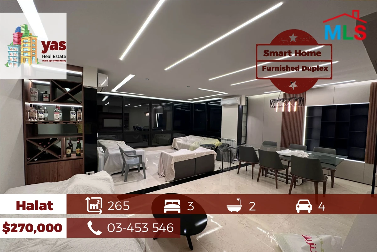 Halat 265m2 | Furnished Duplex | Smart Home | Sea View | ABA