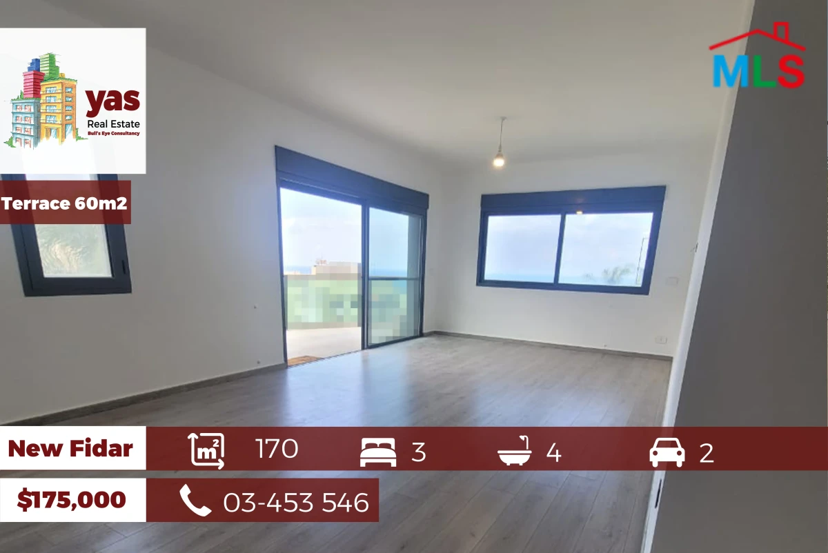 New Fidar 170m2 | Terrace 60m2 |Decorated | Amazing sea view | PA