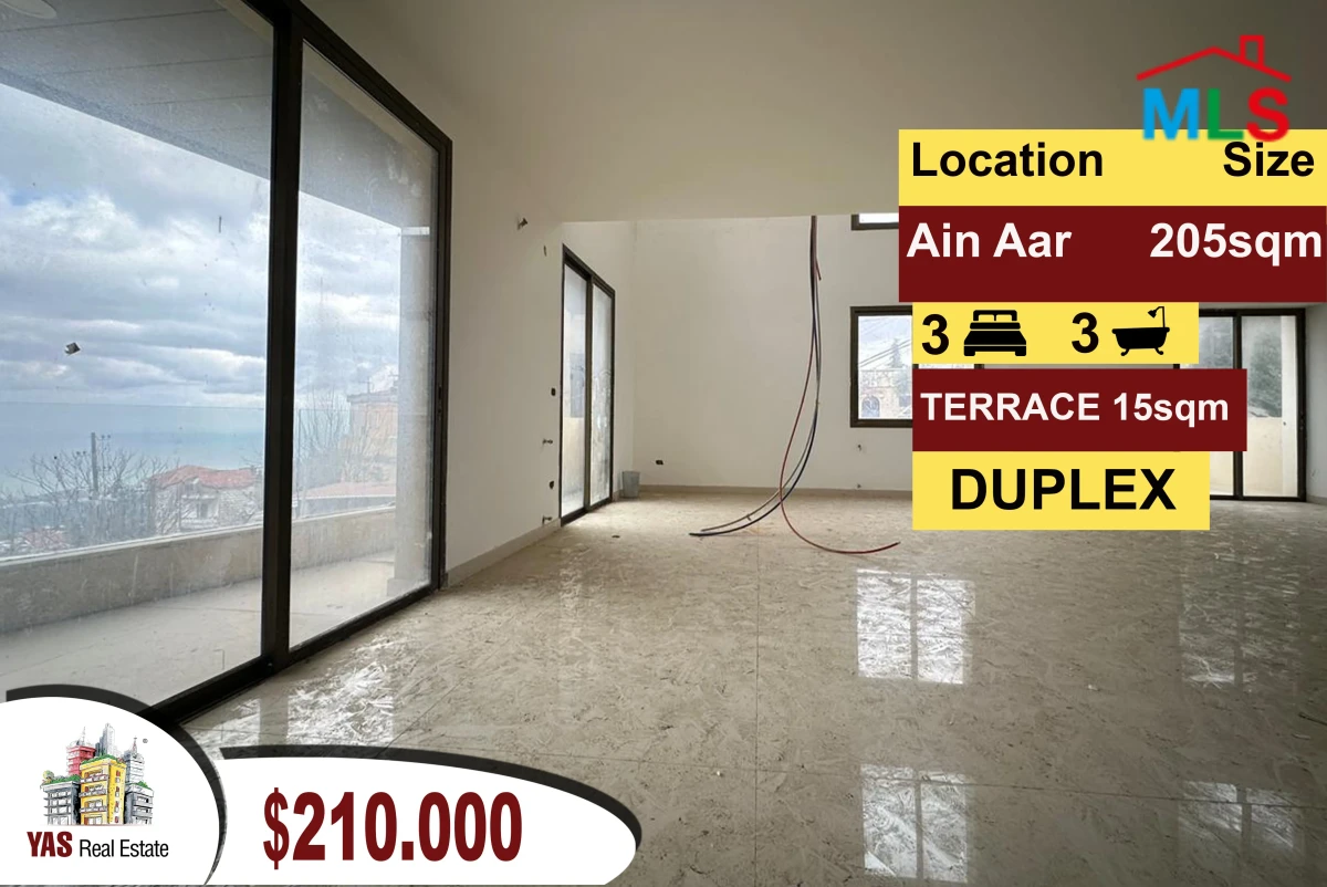 Ain Aar 205m2 | 15m2 Terrace | Duplex | Astonishing Sea View | CH/CL
