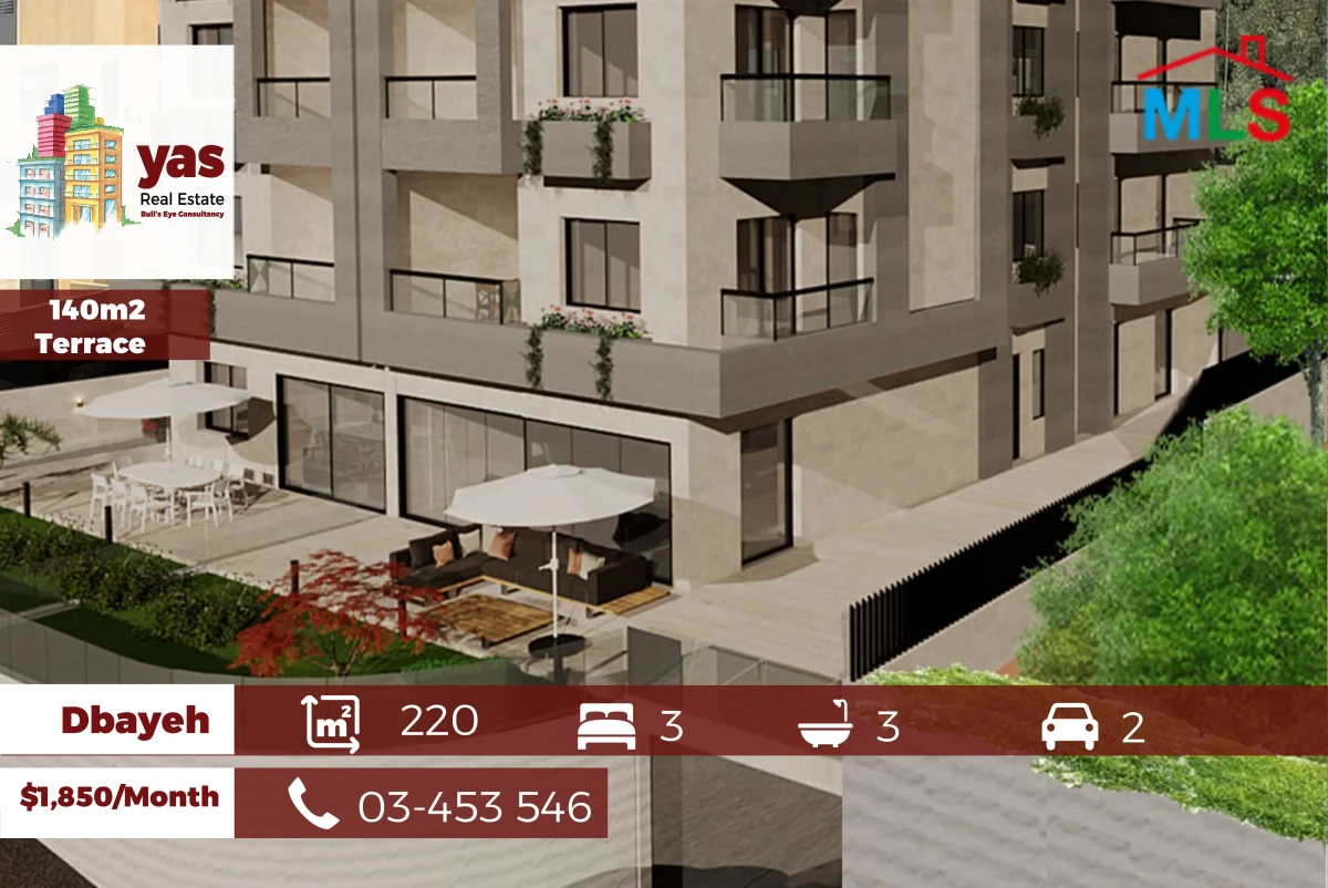 Dbayeh 220m2 | Terrace 140m2 | Brand New | Sea View | PA