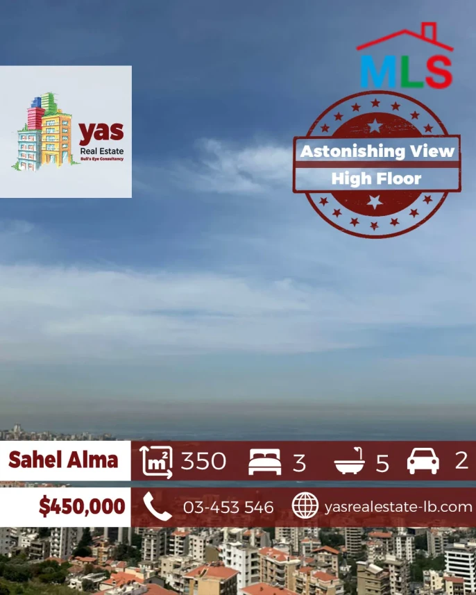 Sahel Alma 350m2 | Renovated Flat | Open View | Prime Location | YV/BA
