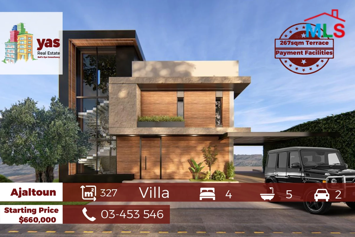 Ajaltoun 327m2 | 267m2 Terrace | Villa | Under Construction | BG
