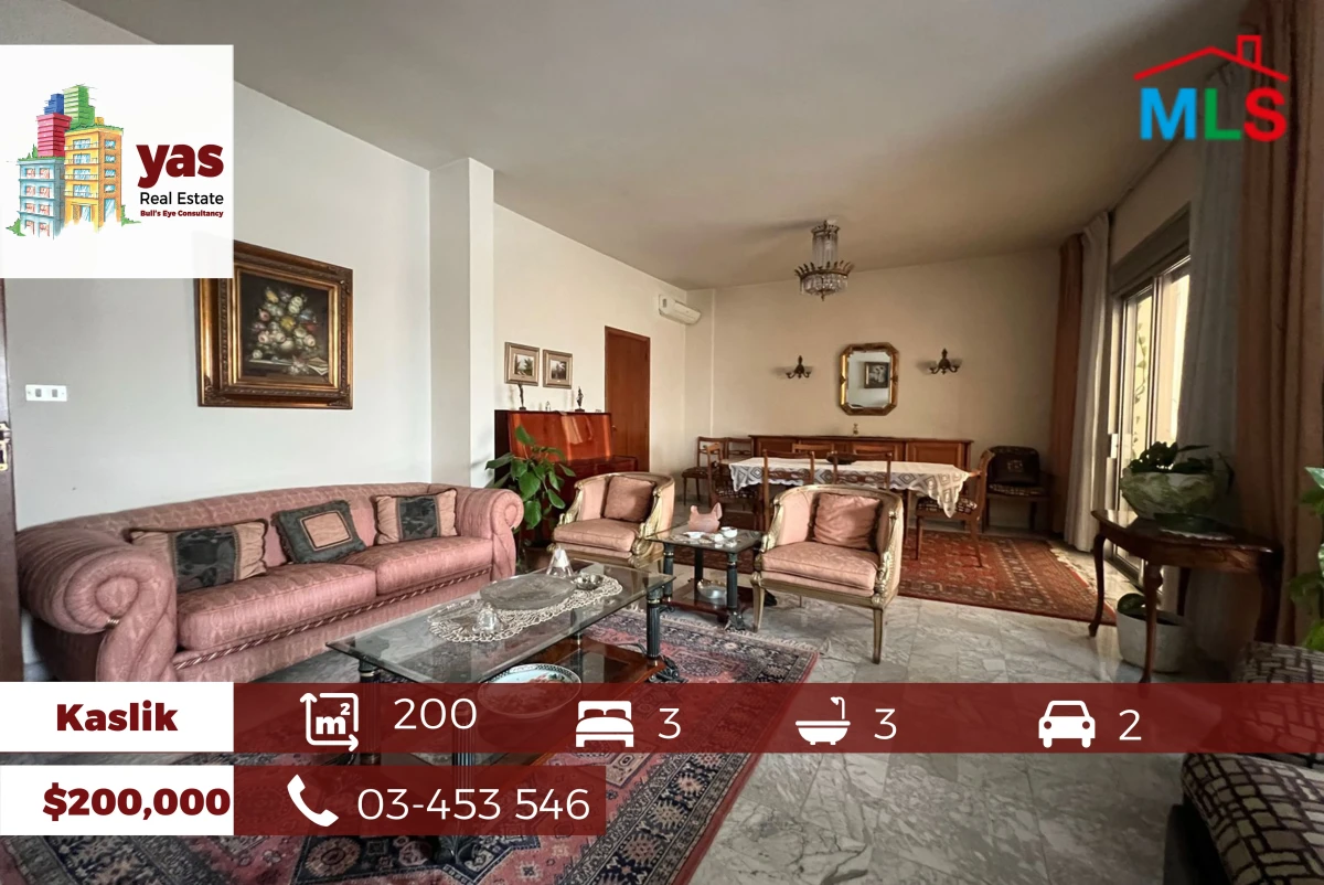 Kaslik 200m2 | Well Maintained | Panoramic View | Prime Location | EH