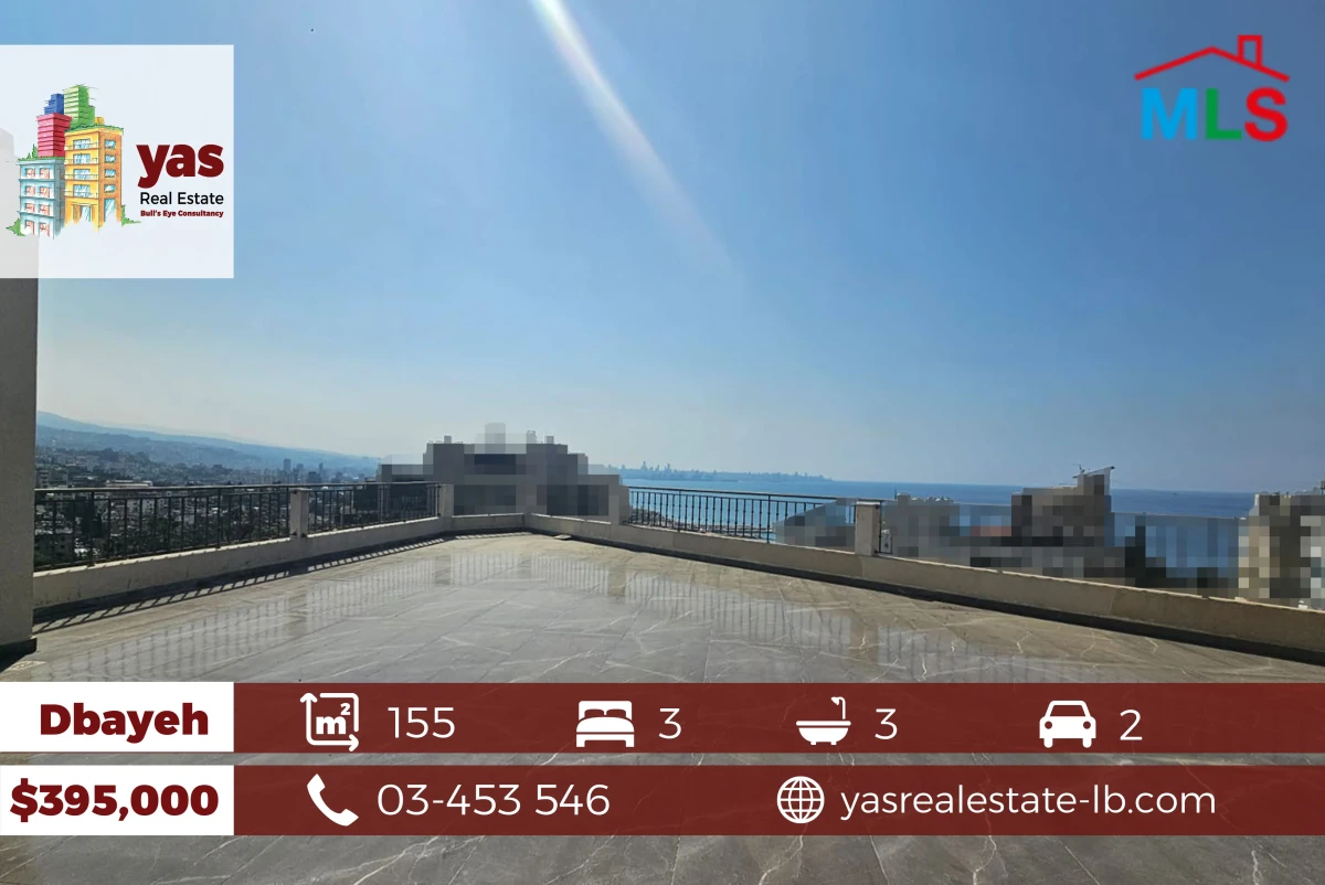 Dbayeh 155m2 | Terrace 150m2 | Brand New | Decorated | Sea View | PA