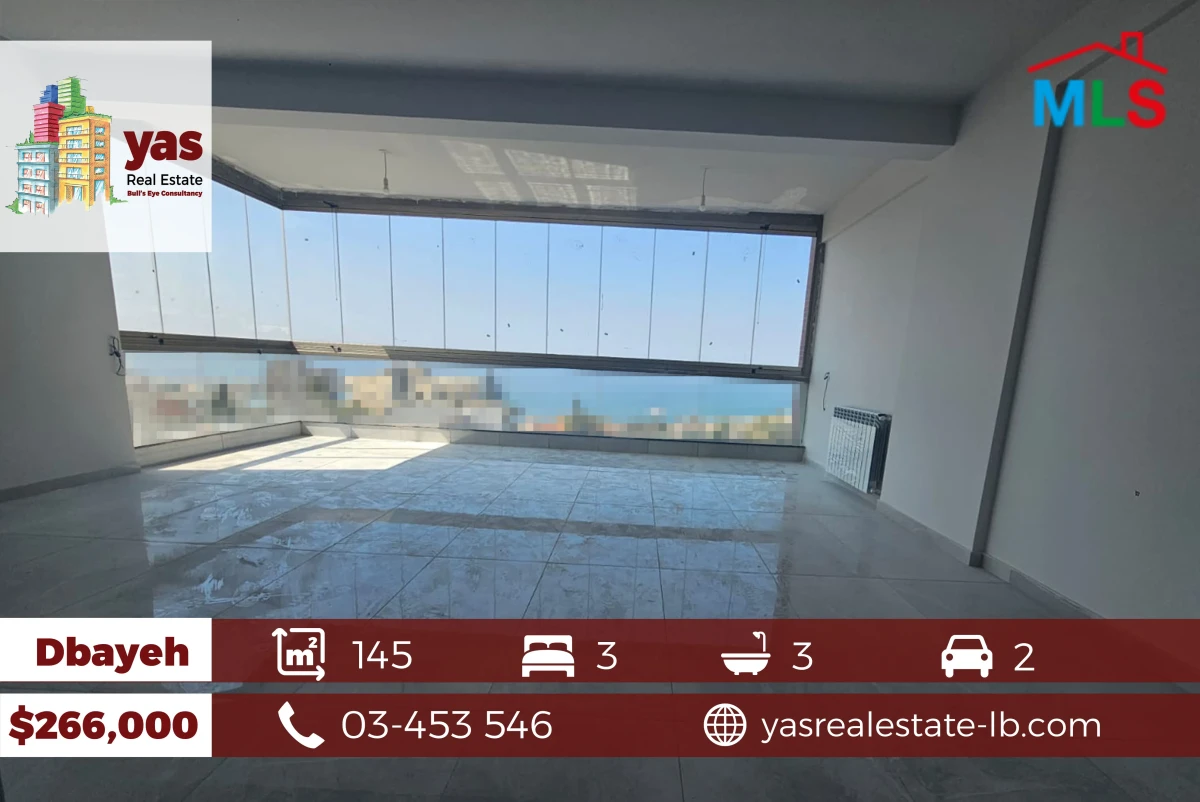 Dbayeh 145m2 |Luxury |Brand New | Open Sea View | PA