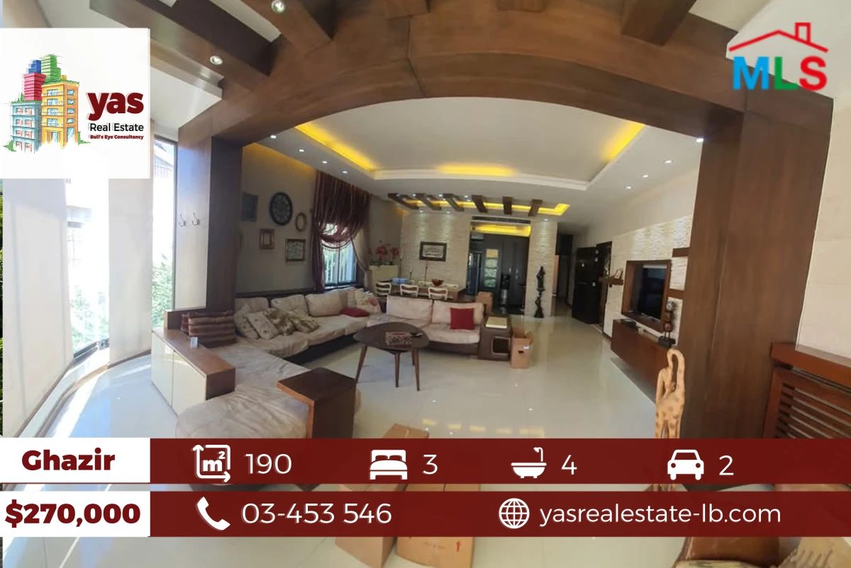 Ghazir 190m2 | Duplex | 80m2 Terrace | 80m2 Roof| Furnished | PA