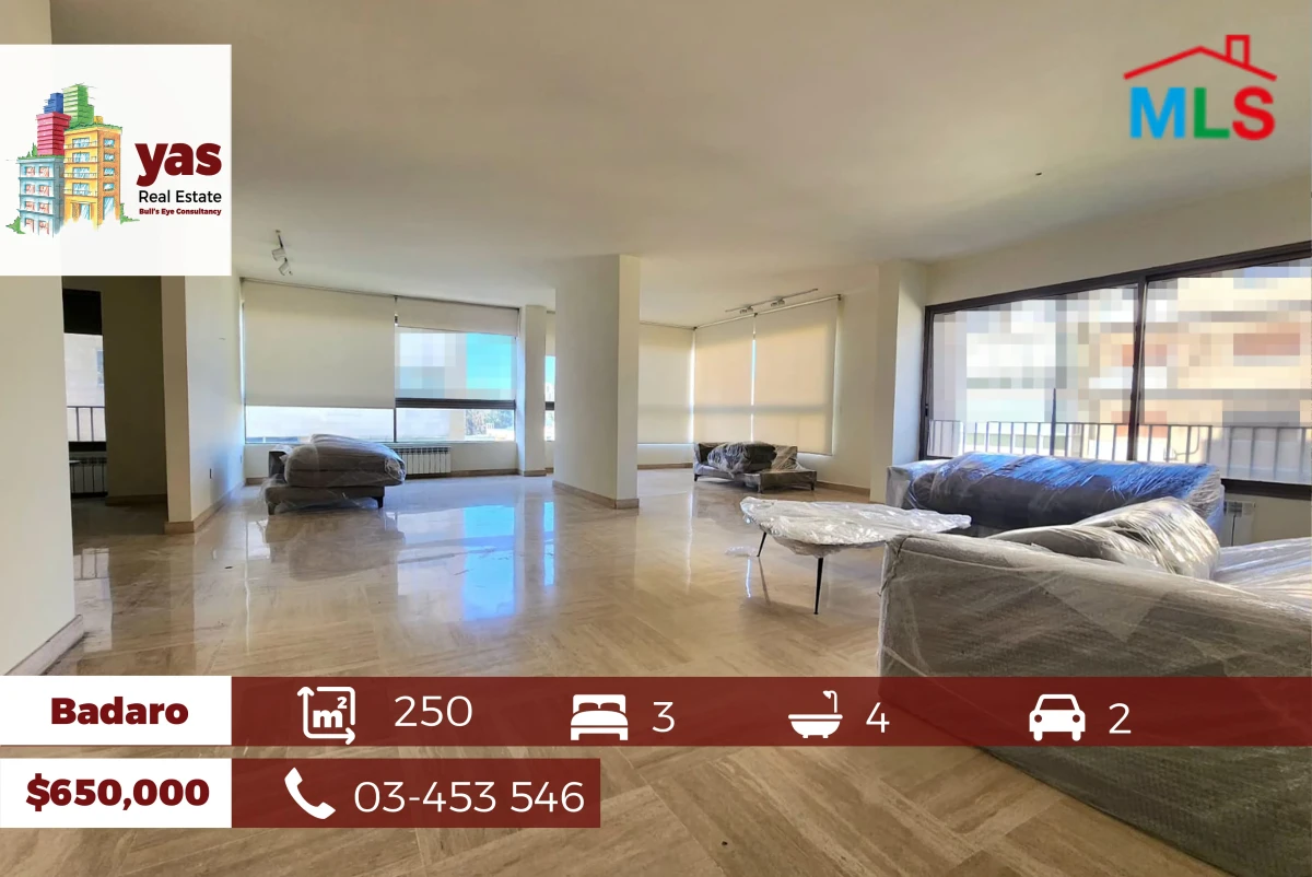 Badaro 250m2| Semi-furnished | Well maintained | Luxury | PA