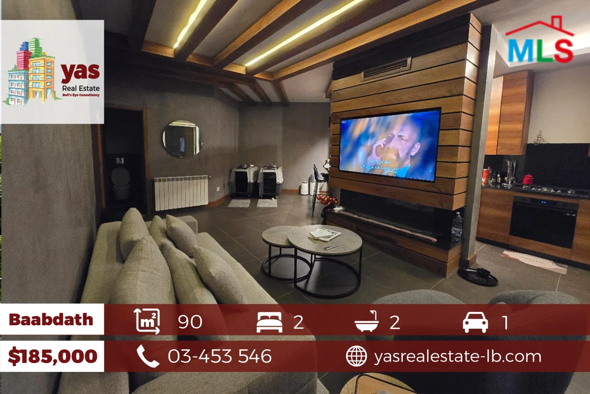 Baabdat 90m2 | 55m2 Terrace | Brand New | Semi -furnished | Decorated