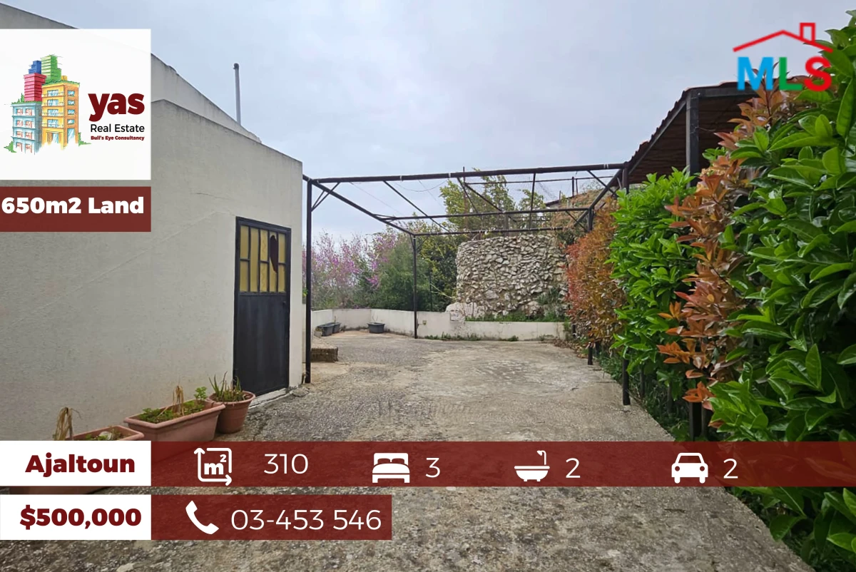 Ajaltoun 310m2 | 650m2 Land | Two Floors | Open View | TO