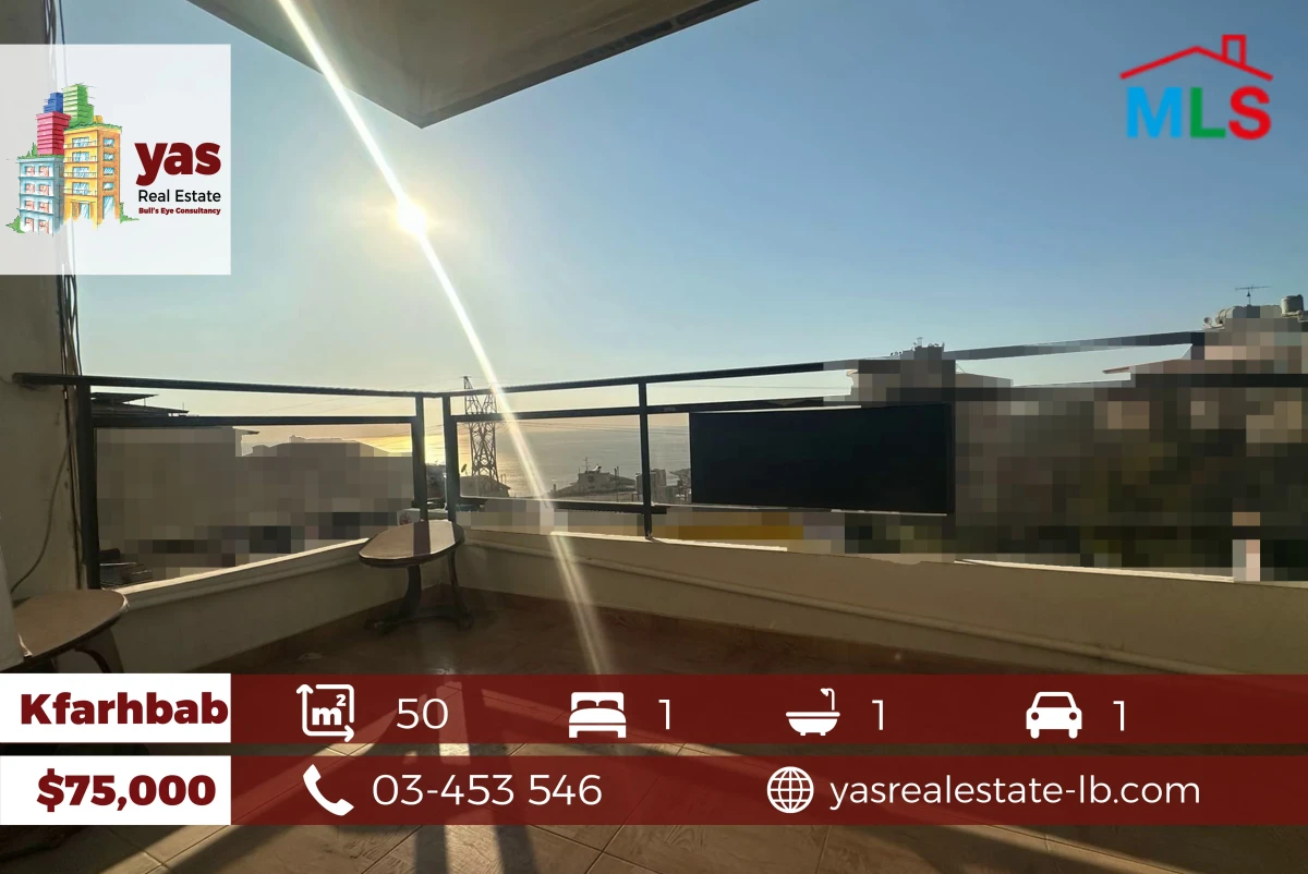Kfarhbab 50m2 | Cozy Flat | Partial View | Prime Location | RA/IV