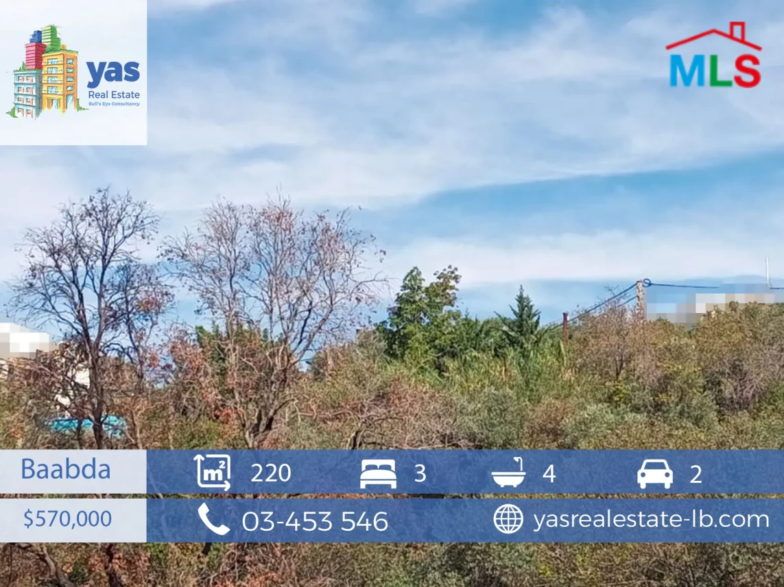 Baabda 220m2 | 170m2 Terrace | Super Deluxe | Prime/Classy Area | PA
