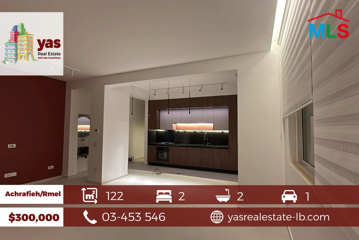 Achrafieh/Rmel 122m2 | Fully Furnished | Modern Decoration | PA