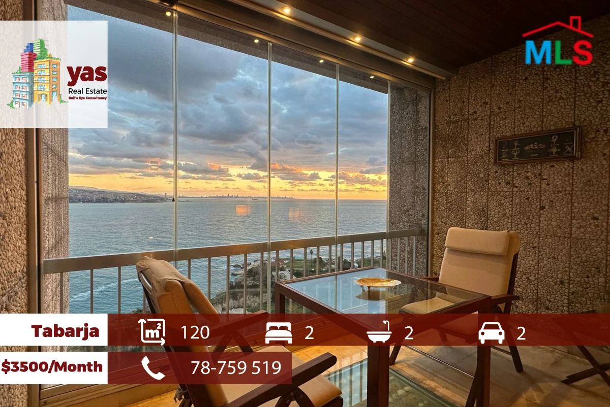 Tabarja 120m2 | Seasonal Rent | Panoramic Sea View | Luxury | RA/IV
