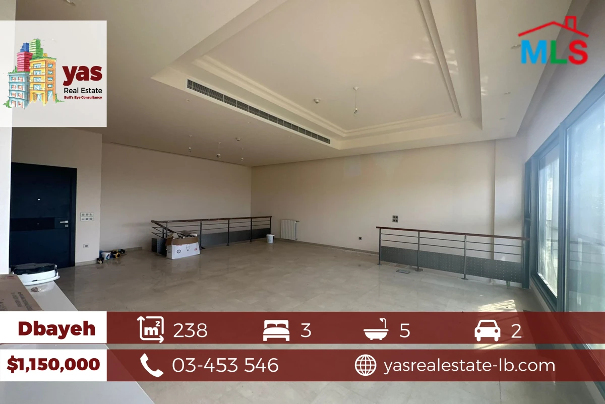 Dbayeh Waterfront 238m2 | Gated | Duplex | Marina View | MJ