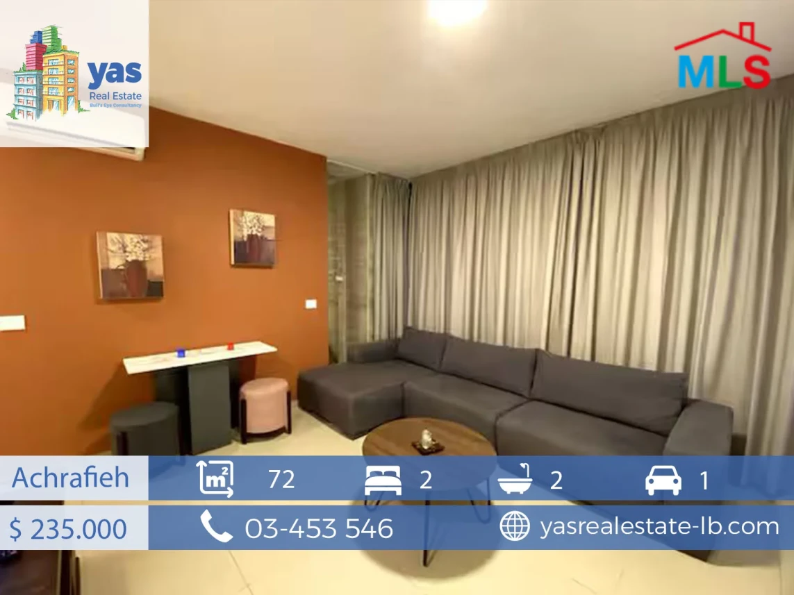 Achrafieh 72m2 | Very Calm Location | Gated | Furnished/Equipped | PA