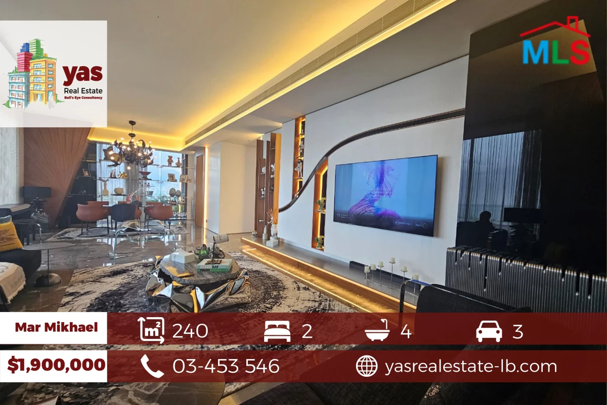 Mar Mikhael 240m2 | Luxury Decorated | Furnished/Equipped | Prime Location | PA