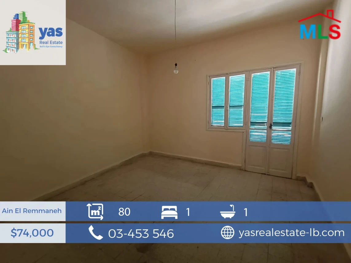 Ain El Remmaneh 80m2 | Well Maintained | Prime Location | AA