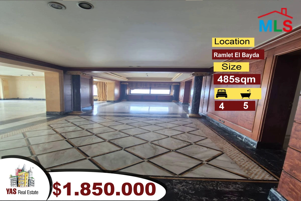 Ramlet El Bayda 485m2 | Ultra Prime Location | Luxury | PA
