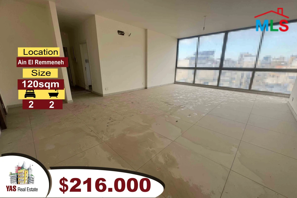 Ain El Remmeneh 120m2 | High Floor | Brand New | Prime Location |CL/AC