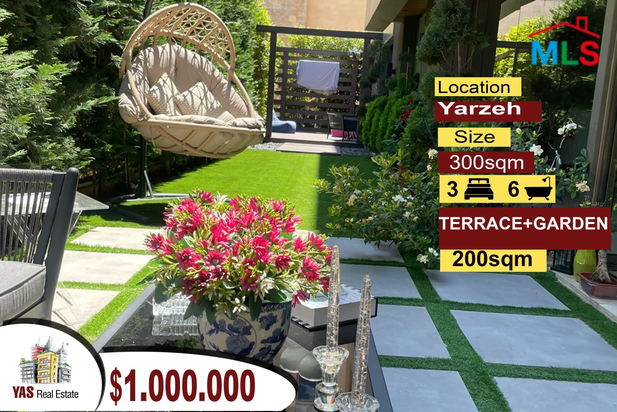 Yarzeh 300m2 | 200m2 Terrace+Garden | Luxurious | Calm Area | PA