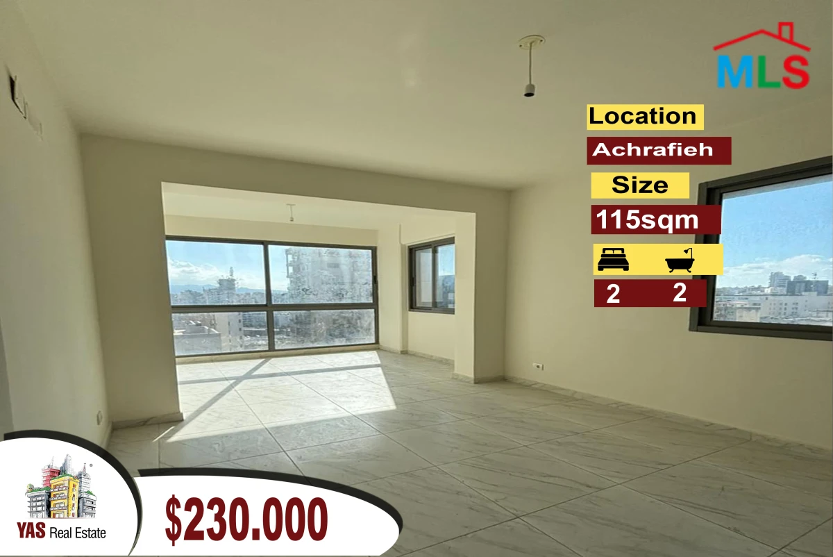 Achrafieh 115m2 | Brand New | Panoramic View | PA