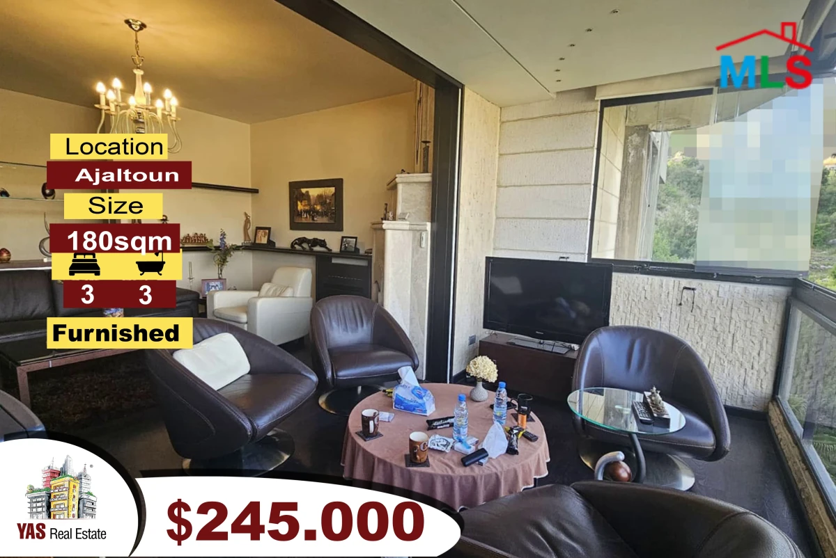 Ajaltoun 180m2 | Furnished | Panoramic View | Dead End Street | DA