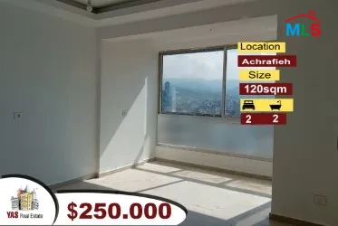 Achrafieh 120m2 | Prime Location | Brand New | View | PA