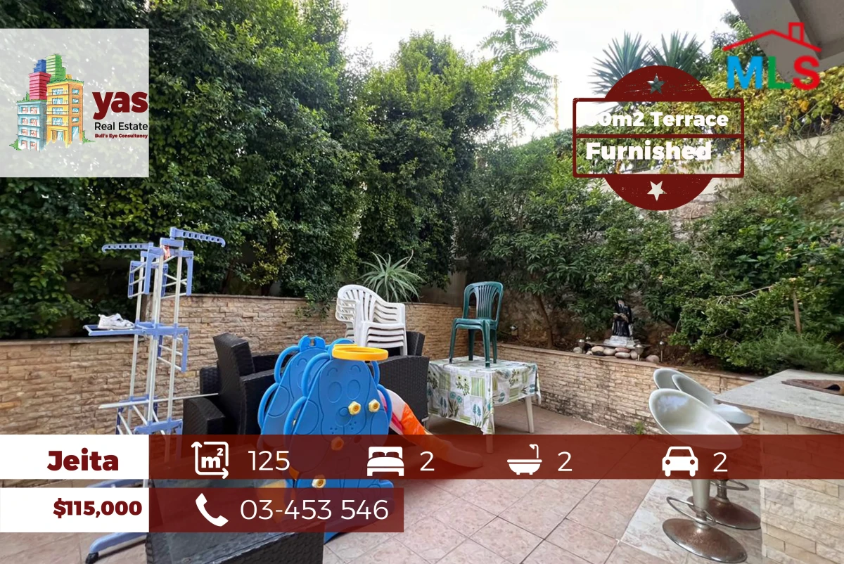 Jeita 125m2 40m2 Terrace Fully Furnished Flat Open View TO