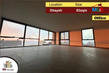 Dbayeh 92m2 | Office | Prime Location | Sea View | Brand New | MJ