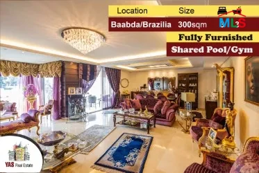 Baabda/Brazilia 300m2 | Ultra Prime Location | Furnished |Calm Area|TS