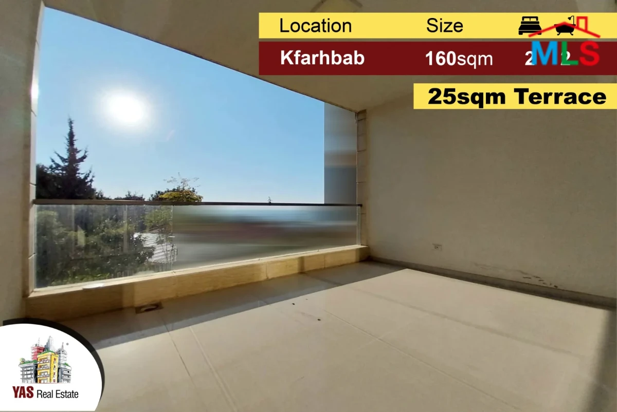 Kfarhbab 160m2 | 25m2 Terrace | Brand new | Payment Faciities | YV/RA