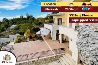 Kfarakab 2000m2 | Terrace/Garden | Equipped Villa | 4 floors | AC