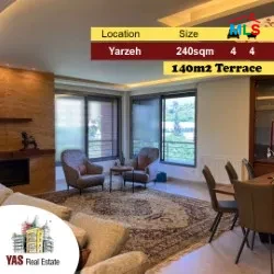 Yarzeh 240m2 | 140m2 Terrace | High End | Ultra Prime Location | PA