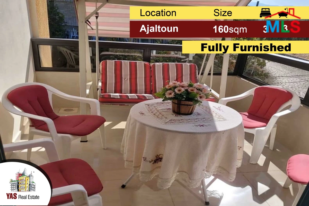 Ajaltoun 160m2 | Fully Furnished | Mountain View | Quiet Street | DA