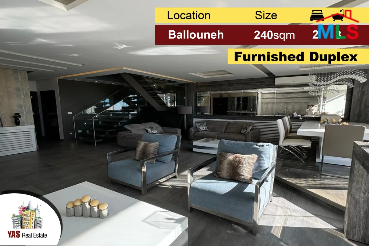 Ballouneh 240m2 Duplex | Designers Signature | Furnished | View | AC