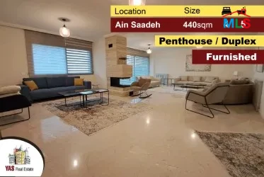Ain Saade 440m2 | Penthouse Duplex / Rooftop | Luxurious | View | AMK