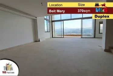 Beit Mery 370m2 | Duplex | New | Calm Street | Mountain View | AA