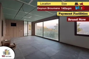 Ouyoun Broumana 140m2 | Brand New | Payment Facilities | Catch | AMK