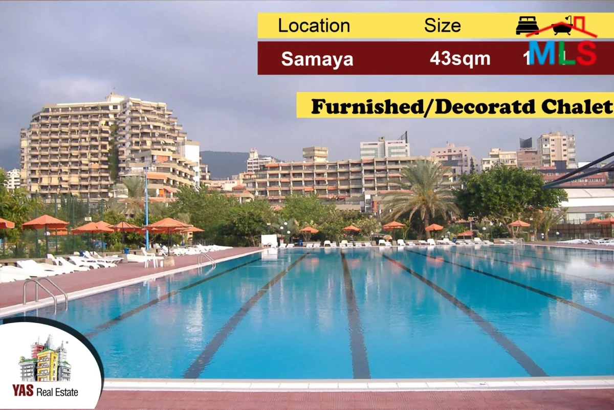 Samaya 43m2 | Furnished | Prime Location | Pool Access | AC