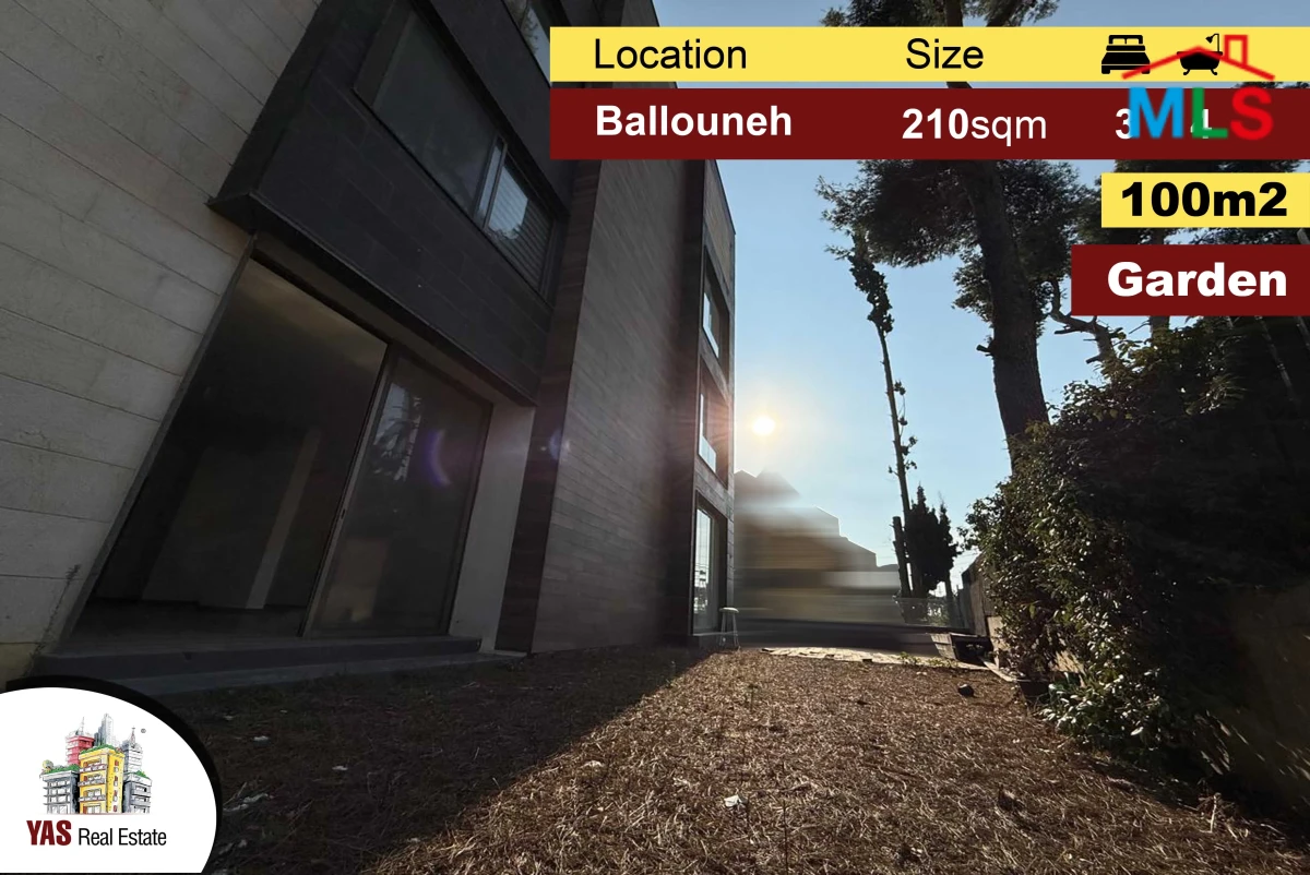 Ballouneh 210m2 | 100m2 Garden | Ultra Prime Location | Unique | AC