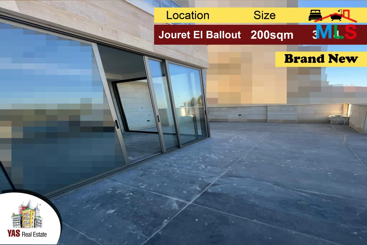 Jouret El Ballout 200m2 | 100m2 Terrace | Brand New | Luxury | PA