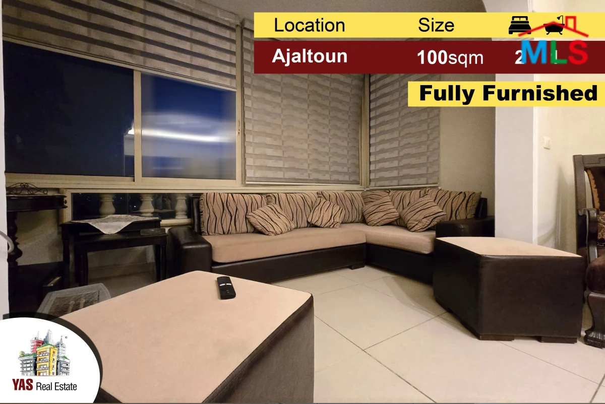 Ajaltoun 100m2 | Fully Furnished | Mint Condition | Mountain View | DA
