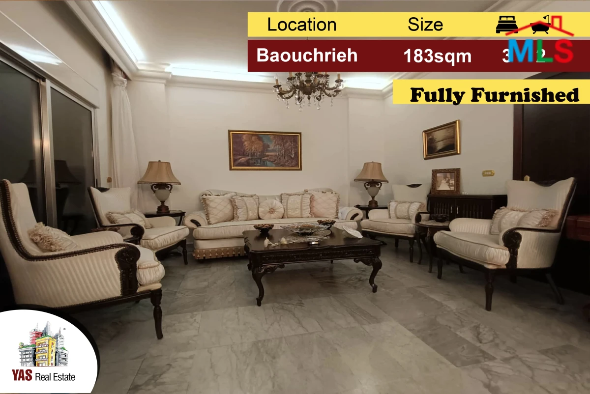 Baouchrieh 183m2 | Partly Furnished | Renovated | AA AMK