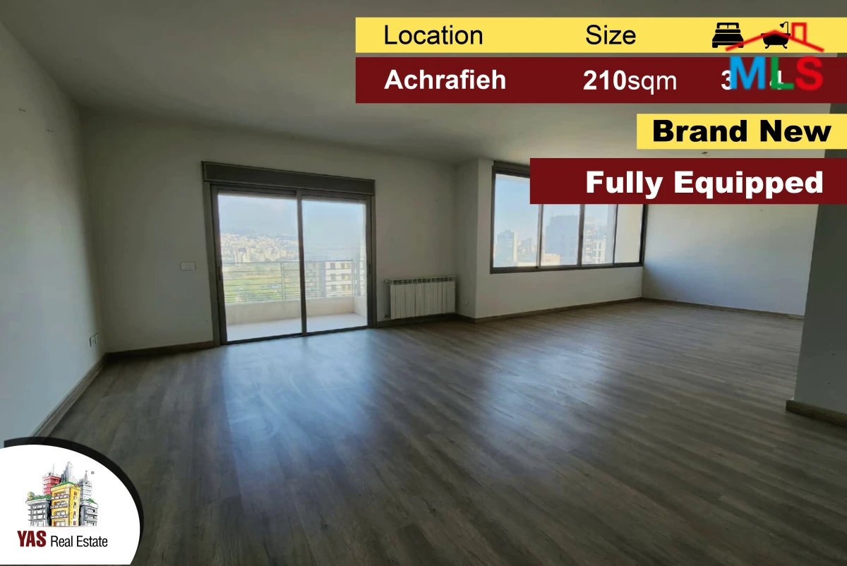 Achrafieh 210m2 | Brand New | High-End | Open View | Gym | AC