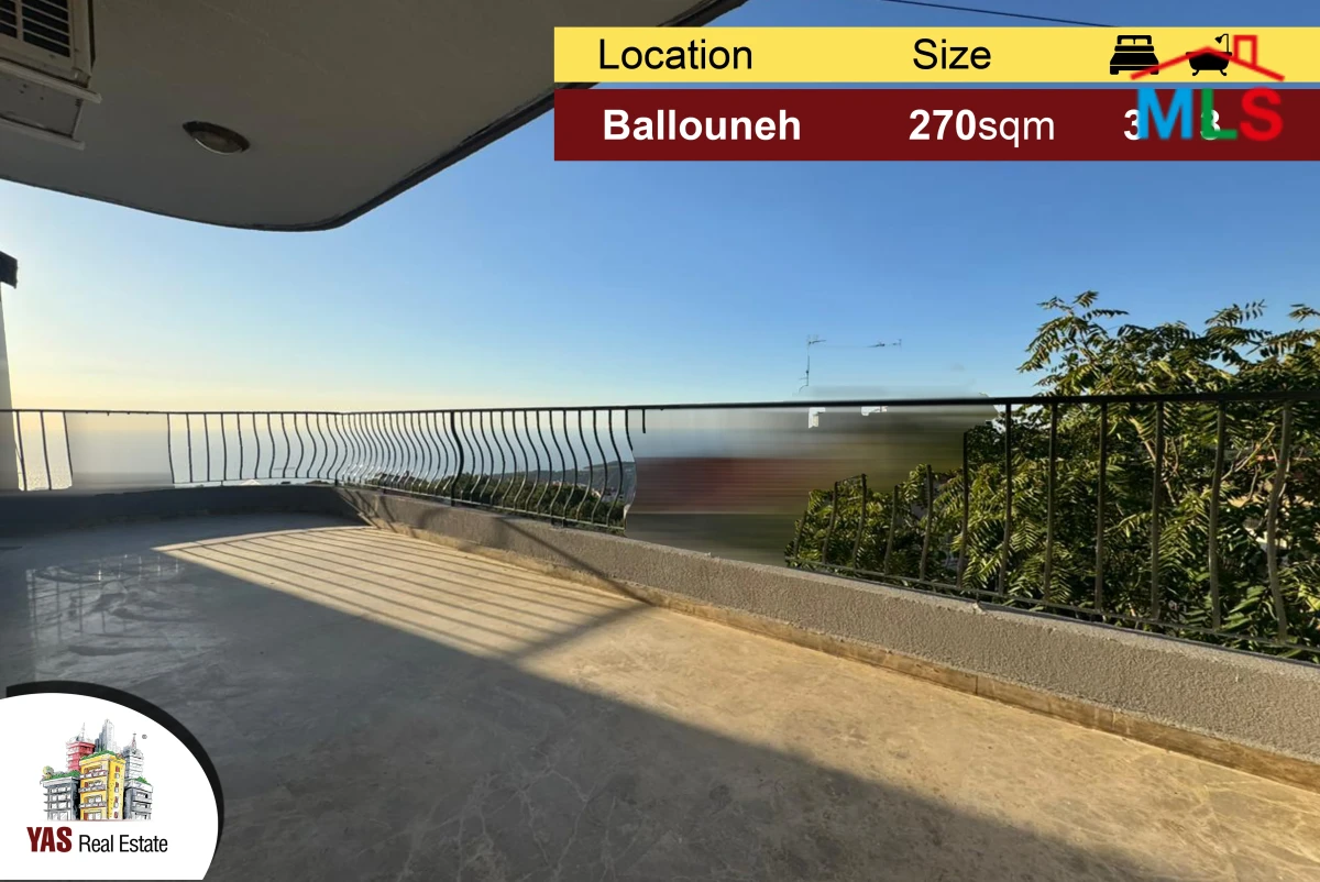 Ballouneh 270m2 | Excellent Condition | Sea View | Renovated | EL