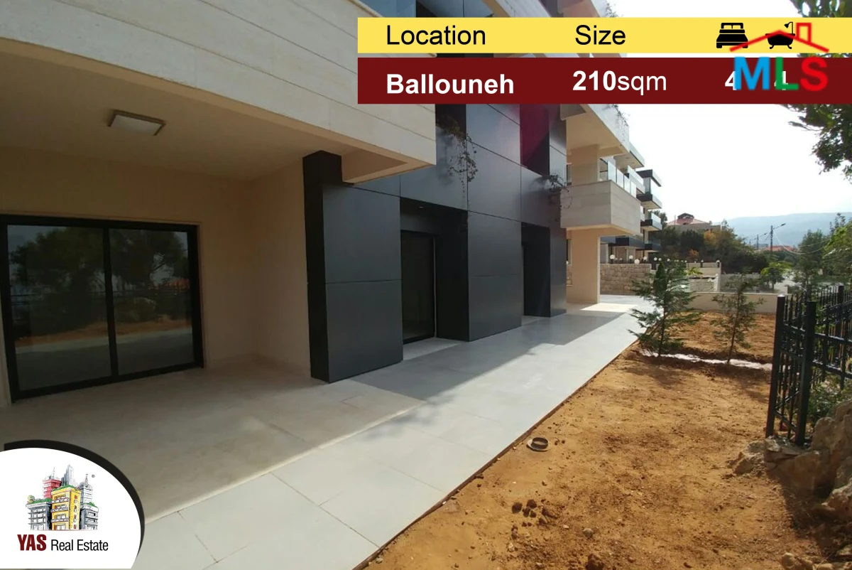 Ballouneh 210m2 | duplex | 100m2 garden | Brand New | Open View