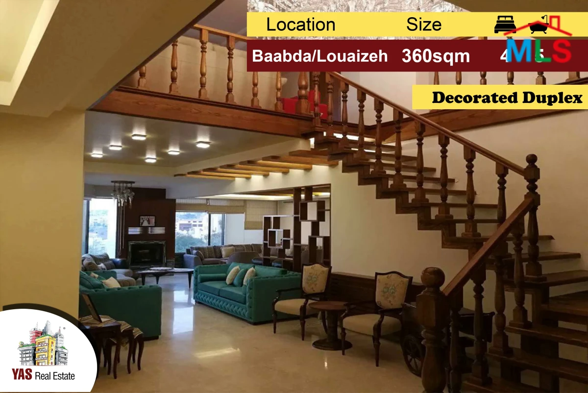 Baabda/Louaizeh 360m2 | Super Deluxe | Decorated | Panoramic View | PA