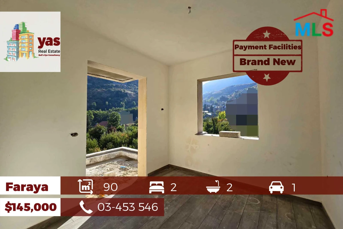 Faraya 90m2 | Brand New | Mountain View | Calm Location | DA