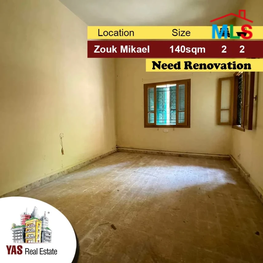 Zouk Mikael 140m2 | Need Renovation | Mountain View | EL