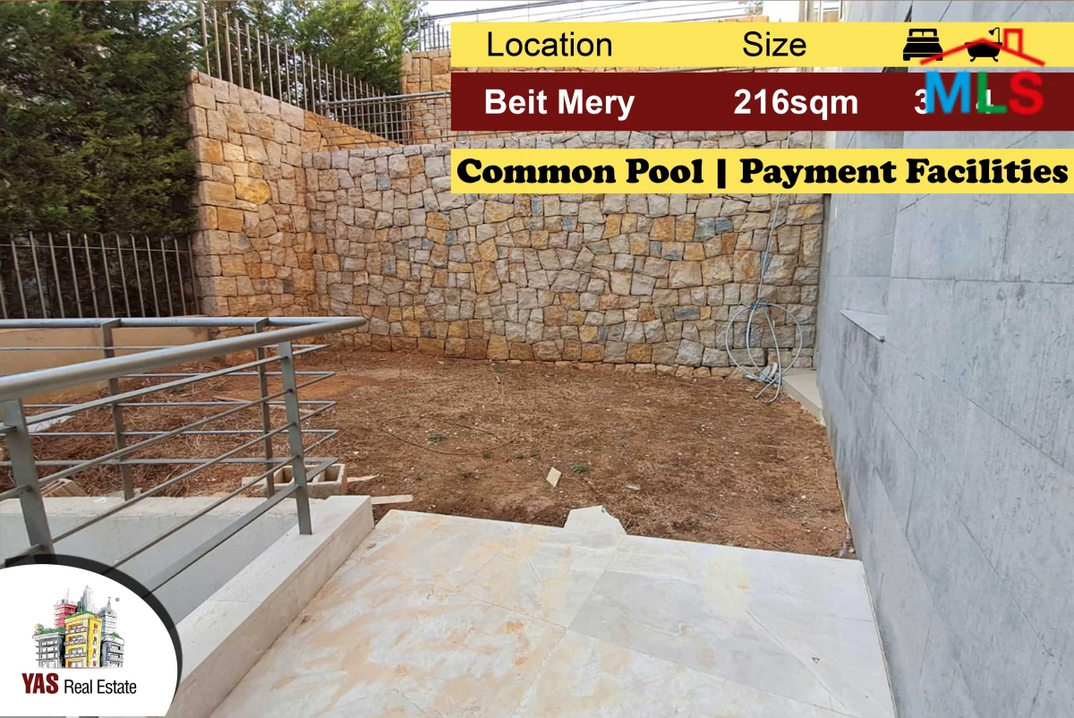 Beit Mery 216m2 | 70m2 Garden | Payment Facilities | Calm Area | AMK